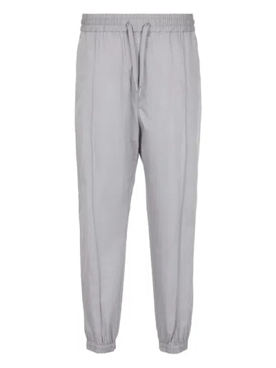 Armani Exchange Drawstring Cuffed Trousers In Gray