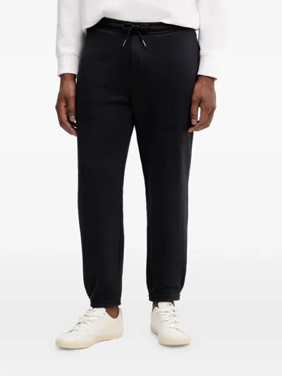 Armani Exchange Drawstring Logo-detail Track Pants In Black