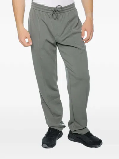 Armani Exchange Drawstring Pintuck-detail Track Pants In Green