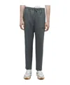 Armani Exchange Drawstring Straight-leg Trousers In Black