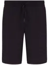 Armani Exchange Drawstring-waist Bermuda Shorts In Blue