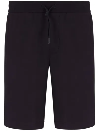 Armani Exchange Drawstring-waist Bermuda Shorts In Blue