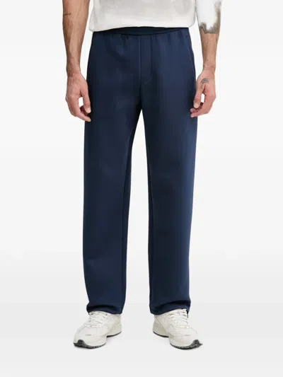 Armani Exchange Drawstring-hem Track Pants In Blue