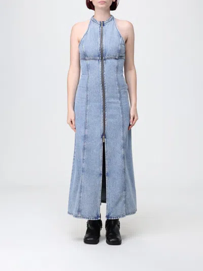 Armani Exchange Dress Woman Color Stone Washed In Blue