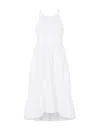 Armani Exchange Asv Cotton Ruffle Midi Dress