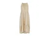 Armani Exchange Fluid Midi Dress With Halterneck In Beige Chiari E Naturali