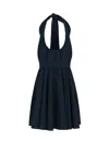 Armani Exchange Asv Short Dress With Bow In Blue