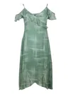 Armani Exchange Vestido Midi - Verde In Green