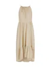 Armani Exchange Fluid Midi Dress With Halterneck In Valley