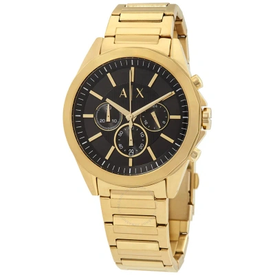 Armani Exchange Drexler Chronograph Black Dial Men's Watch Ax2611 In Black / Gold Tone