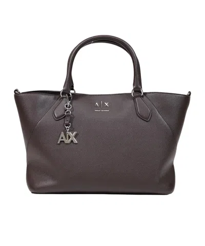 Armani Exchange Dual-handle Shoulder Bag In Brown