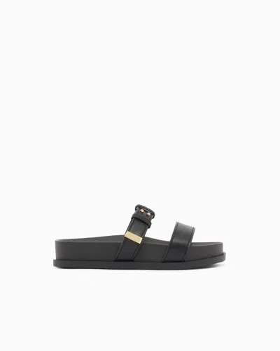 Armani Exchange Eco-sandals In Black