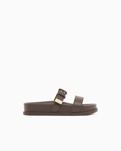 Armani Exchange Eco-sandals In Brown