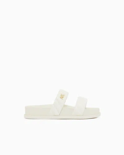 Armani Exchange Eco-sandals In White