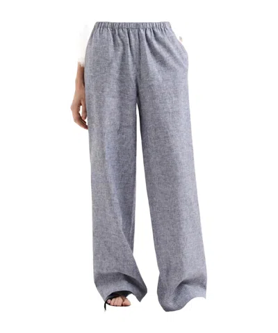 Armani Exchange Elastic Waist Casual Pants In Blue