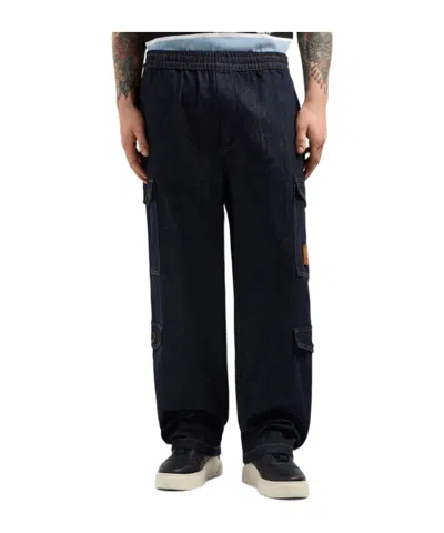 Armani Exchange Elastic Waist Jeans In Black