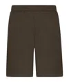 Armani Exchange Elastic Waist Shorts In Olive Brown
