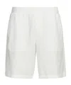 Armani Exchange Short Droit En Coton In White