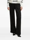 Armani Exchange Elastic-waist Trousers In Black