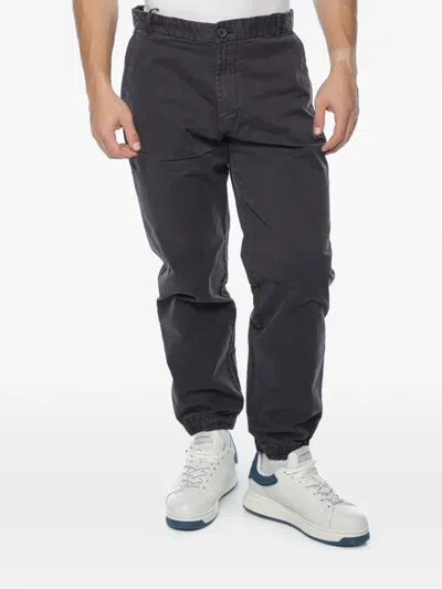 Armani Exchange Elasticated-cuff Trousers In Black