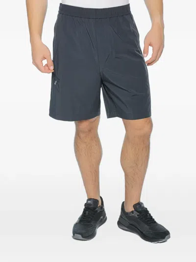 Armani Exchange Elasticated-waistband Shorts In Blue