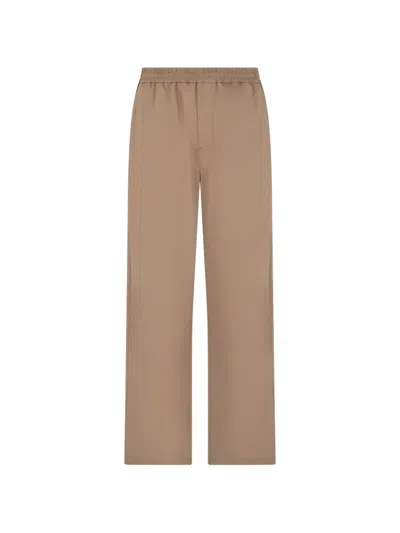 Armani Exchange Elasticated-waistband Trousers In Brown