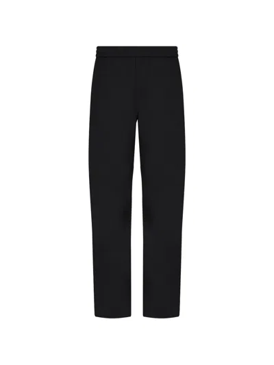 Armani Exchange Elasticated-waistband Trousers In Black