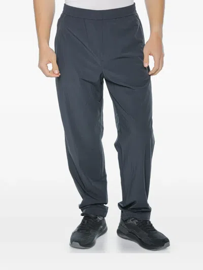 Armani Exchange Elasticated-waistband Trousers In Black