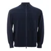Armani Exchange Cotton Sweater With Zip  In Blue