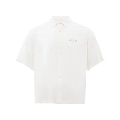 Armani Exchange Elegant Viscose Men's Men's Shirt In White