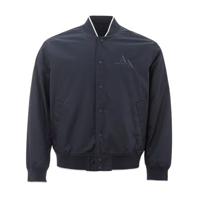 Armani Exchange Elevate Your Style In A Chic Polyester Men's Jacket In Blue