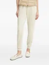 Armani Exchange Embellished-logo Track Pants In Neutral