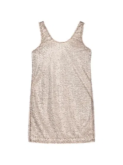 Armani Exchange Embellished Mini Dress In Brown