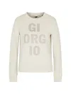 Armani Exchange Embellished Sweatshirt In White