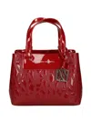 Armani Exchange Embossed Tote Bag In Red