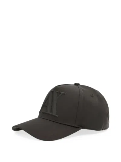 Armani Exchange Embossed-logo Baseball Cap In Gray