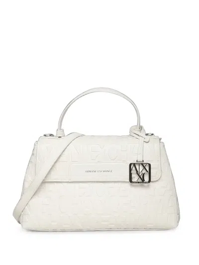Armani Exchange Embossed-logo Shoulder Bag In Brown