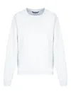 Armani Exchange Embroidered Crew-neck Sweatshirt In White