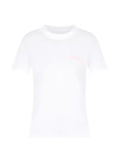 Armani Exchange Embroidered Crew-neck T-shirt In White