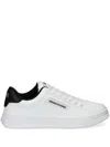 Armani Exchange Embroidered-logo Sneakers In White