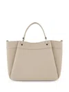 Armani Exchange Official Store Medium Logo Strap Shopper Bag In Nude