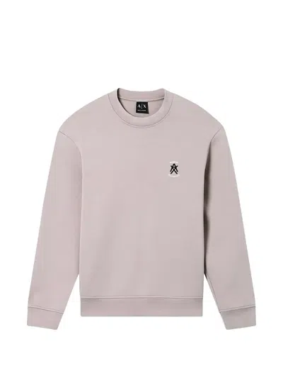 Armani Exchange Embroidered Sweatshirt In Gray