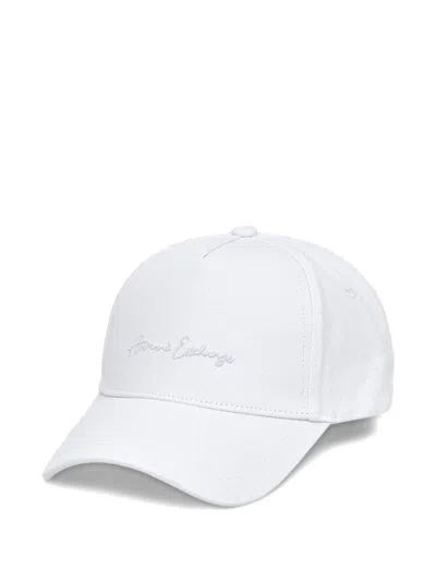 Armani Exchange Embroidered-logo Baseball Cap In White
