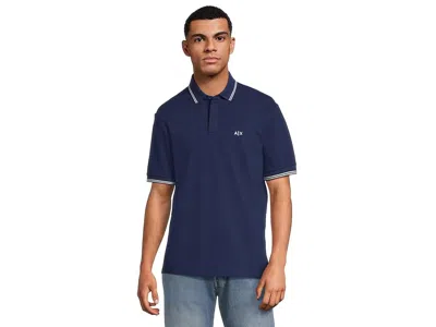 Armani Exchange Essential Logo Polo In Blue