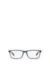 Armani Exchange 55mm Rectangular Optical Glasses In Transparent Blue