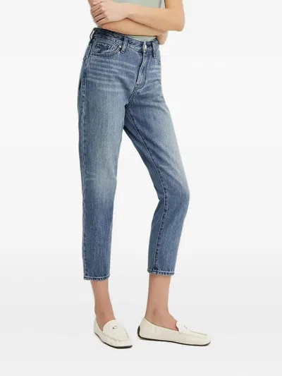 Armani Exchange Faded Cotton Jeans In Blue