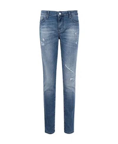 Armani Exchange Faded Imitation Denim Trousers