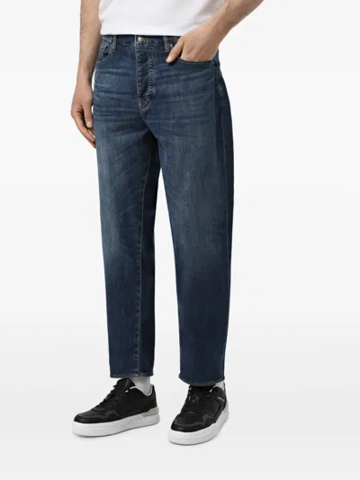 Armani Exchange Faded-effect Jeans In Blue