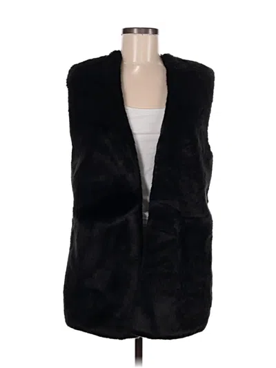 Pre-owned Armani Exchange Faux Fur Vest In Black