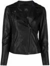 Armani Exchange Faux Leather Biker Jacket In Black